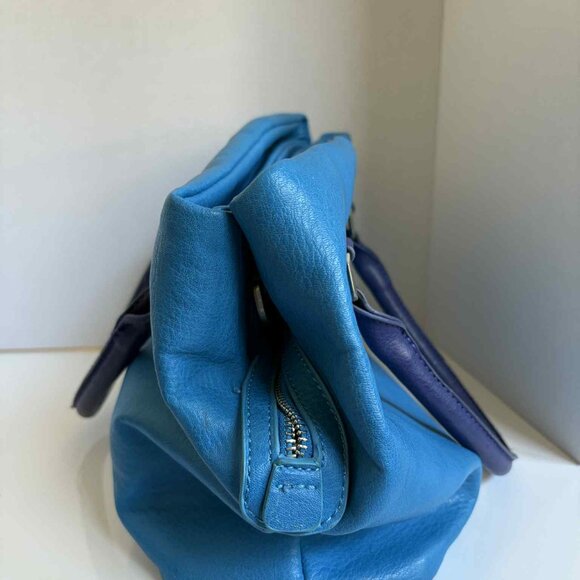 Pixie Mood Vegan Leather Handbag Teal and Dark Blue - Picture 3 of 16